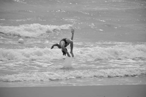 Italy Sicily Mediterranean Sea Marina Ragusa Ragusa Province Boy Playing — Stock Photo, Image