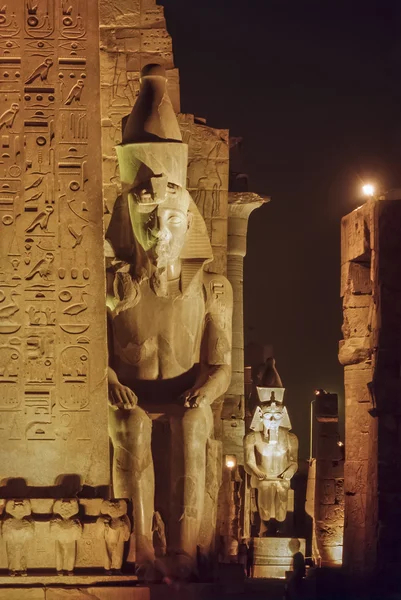 Luxor świątynia w nocy — Zdjęcie stockowe