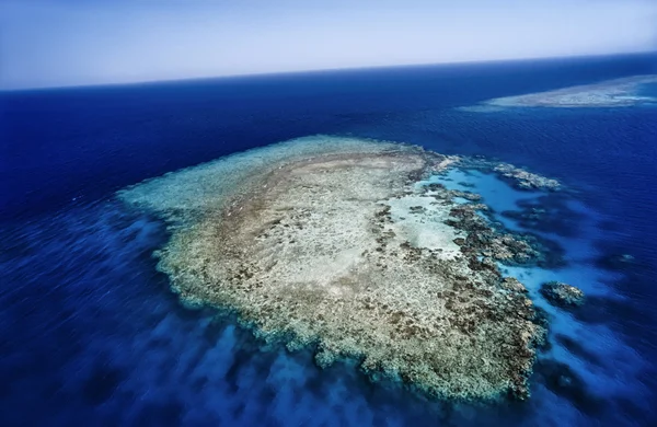 Vista aérea del enorme arrecife de coral — Foto de Stock