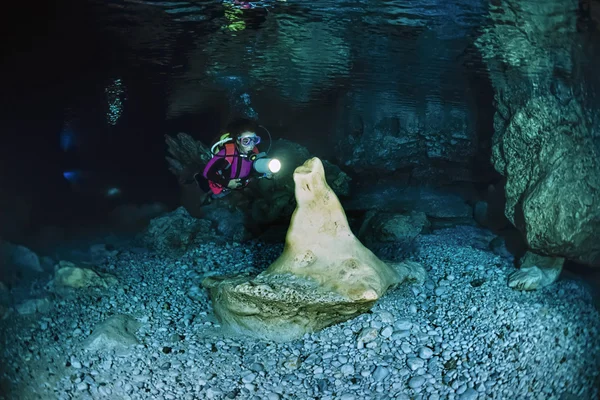 Cave diving