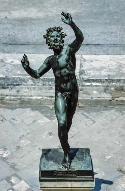 İtalya, Pompei, eski bronz heykel