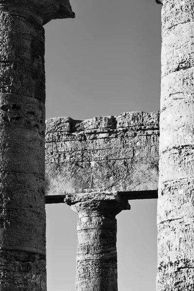 İtalya, Sicilya, Segesta, Yunan Tapınağı — Stok fotoğraf