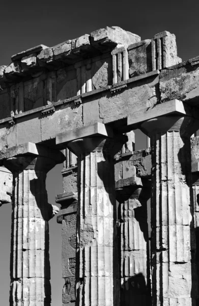 Colonne del tempio greco di Era (409 a.C. .) — Foto Stock