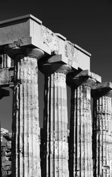 Colonne del tempio greco di Era (409 a.C. .) — Foto Stock