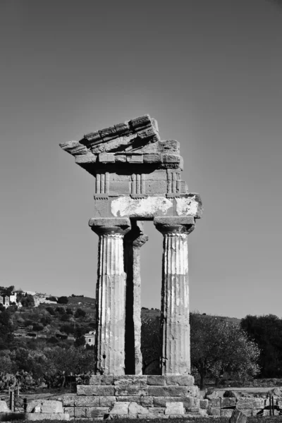 Templi greci Valle, Castore e Polluce Tempio — Foto Stock