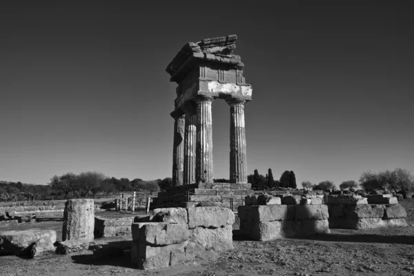 Griekse tempels Valley, Castore en Polluce tempel — Stockfoto