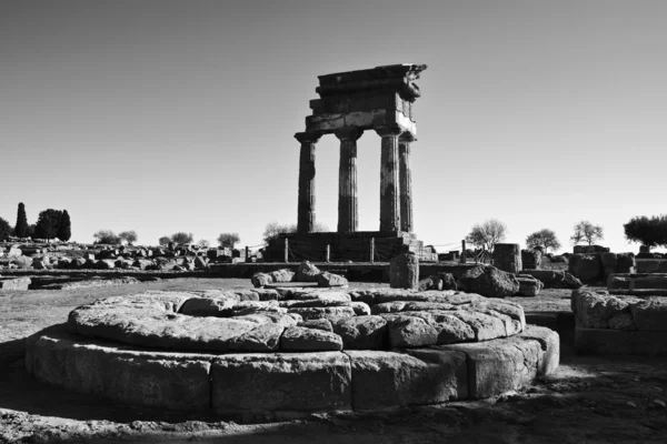 Greek Temples Valley, Castore and Polluce Temple — Stock Photo, Image