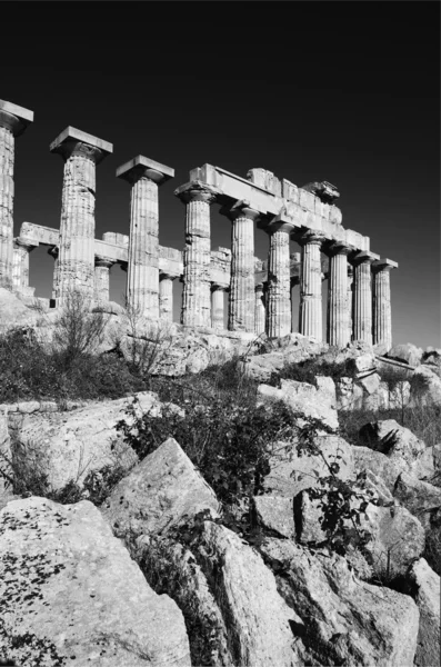 Greek Hera Temple columns — Stock Photo, Image