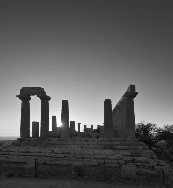 Temple Juno au coucher du soleil — Photo