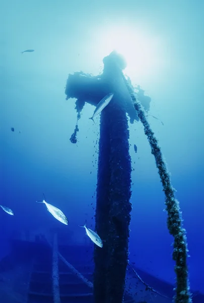 Sunken russian ship wreck — Stock Photo, Image