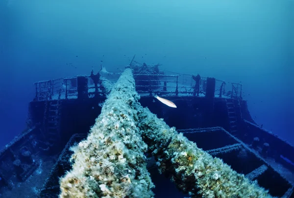 Navio russo afundado naufrágio — Fotografia de Stock