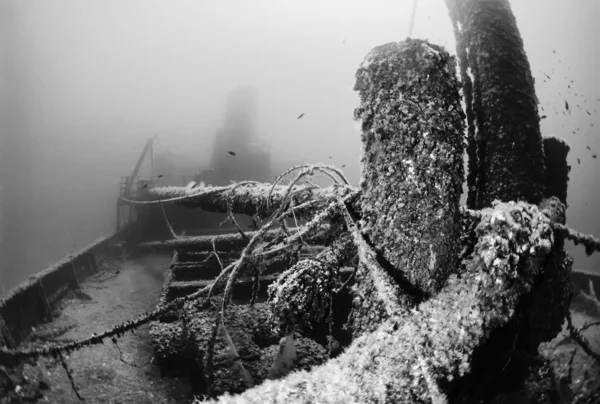 Βυθισμένο πλοίο ρωσικών ναυάγιο — Φωτογραφία Αρχείου