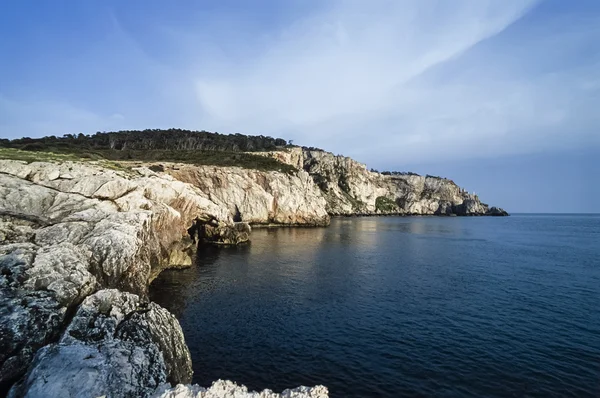 Côte rocheuse de l'île de San Domino — Photo