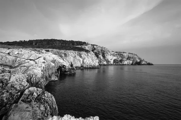 San Domino island's rocky coast — Stock Photo, Image