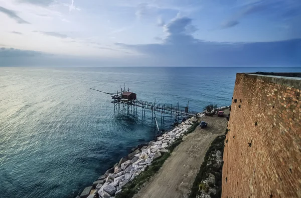 Wybrzeże Morza Adriatyckiego w Termoli — Zdjęcie stockowe