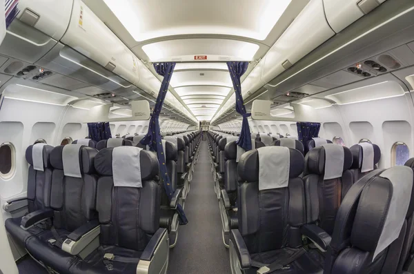 Airplane seats and corridor