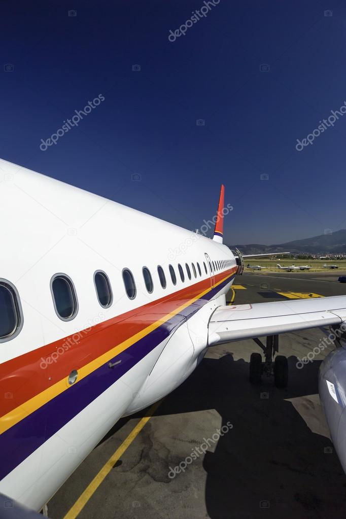 Airplane on the runway