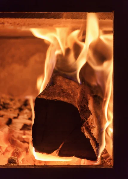 Firewood burning — Stock Photo, Image