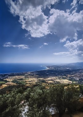 View of the coastline Catanzaro Province clipart