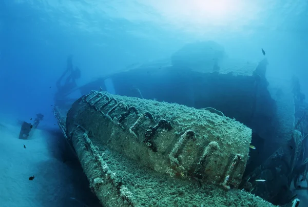 Wrak van de gezonken schip — Stockfoto