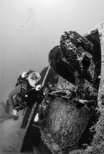 Naufragio de un barco hundido — Foto de Stock