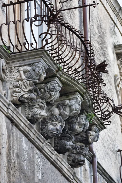 Baroque facade of Cosentini Palace in Italy — Stock Photo, Image