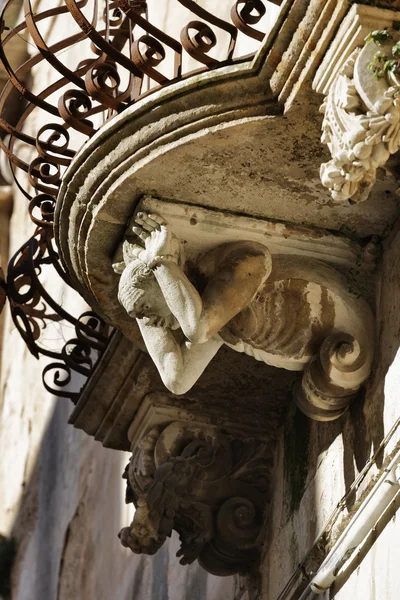 Original balcony in a baroque palace — Stock Photo, Image