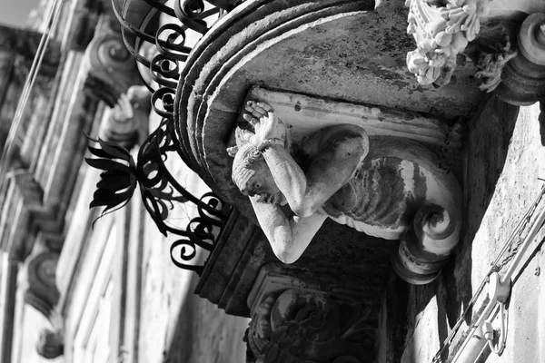 Original balcony in a baroque palace — Stock Photo, Image