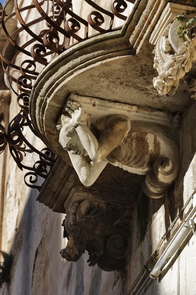 Original balcony in a baroque palace — Stock Photo, Image