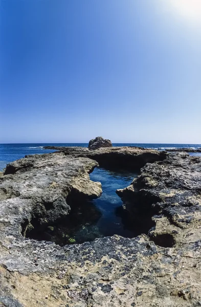 Ruinas del puerto fenicio-romano — Foto de Stock