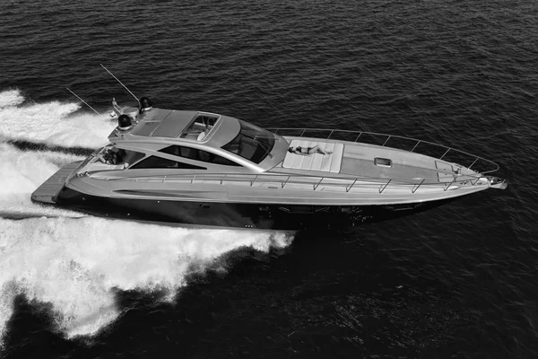 Aerial view of luxury yacht — Stock Photo, Image