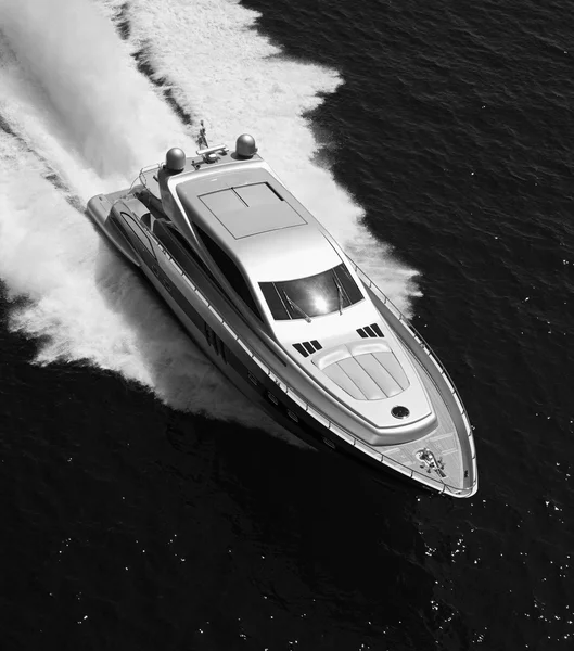 Vista aerea di yacht di lusso — Foto Stock