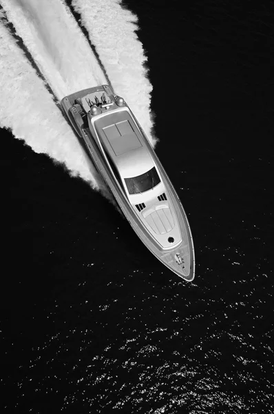 Vista aerea di yacht di lusso — Foto Stock