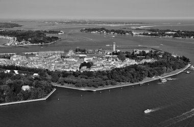 Venedik şehrin havadan görünümü