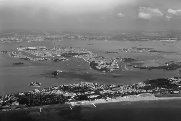 Aerial view of Venice and venetian lagoon — Stock Photo, Image