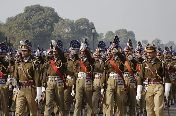 Military parade for Indipendence Day in India — Stock Photo, Image