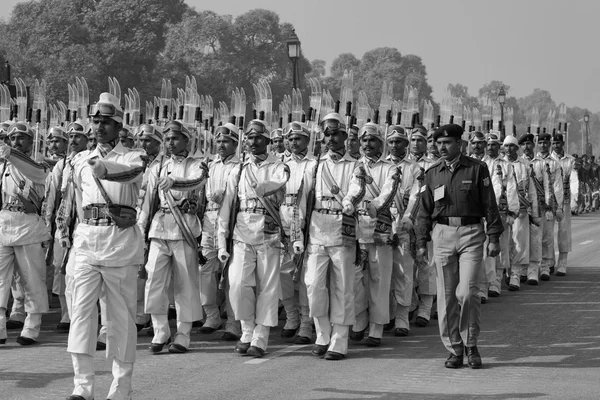 Défilé militaire pour la Journée de l'autonomie en Inde — Photo