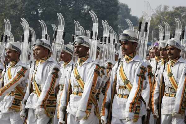 Vojenská přehlídka na den Indipendence v Indii — Stock fotografie