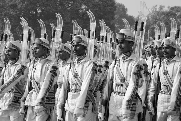 Militaire parade voor Indipendence Day in India — Stockfoto