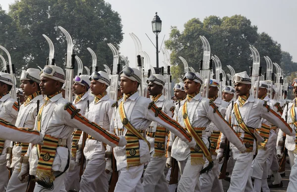 Defilada wojskowa na dzień Indipendence w Indiach — Zdjęcie stockowe