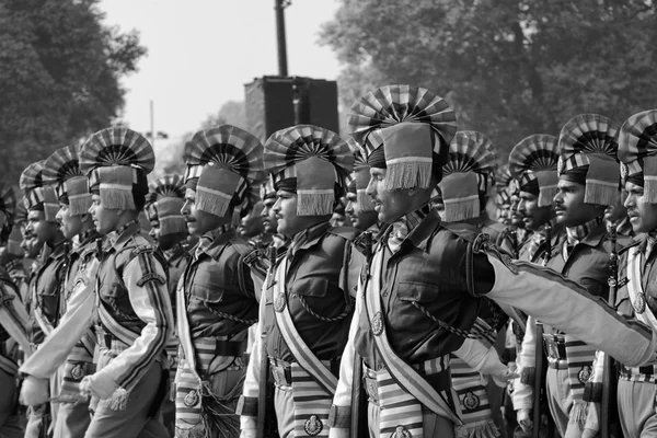 Militaire parade voor Indipendence Day in India — Stockfoto