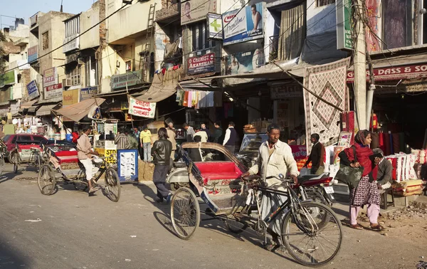 คนอินเดียที่ตลาด Uttar Pradesh — ภาพถ่ายสต็อก