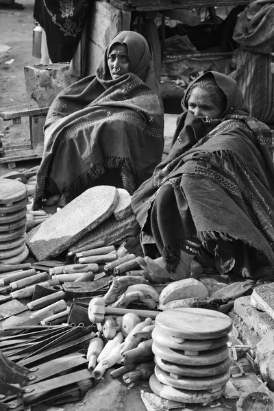 Indiase straat verkopers — Stockfoto