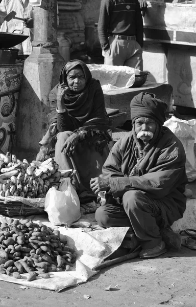 Vendedores ambulantes en el mercado Uttar Pradesh —  Fotos de Stock