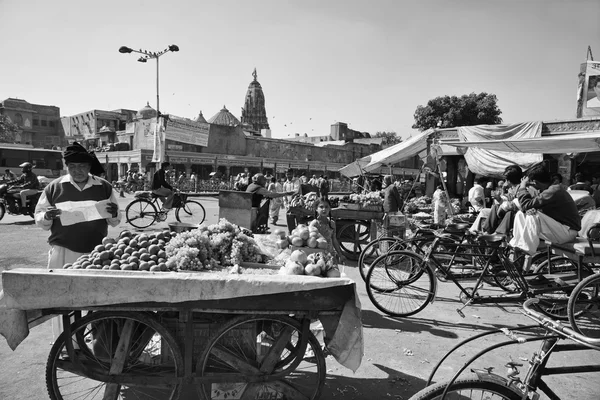 Продовольственный рынок в Джайпуре — стоковое фото