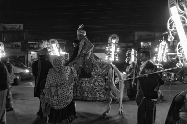 Indická svatba v noci — Stock fotografie