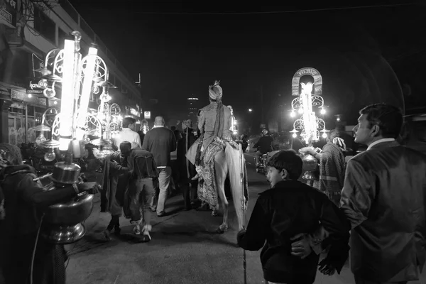 夜にインドの結婚式 — ストック写真