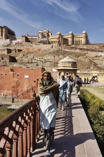 アンベール城でインドの人々 — ストック写真