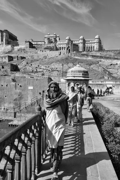 Indové v Amber Fort — Stock fotografie