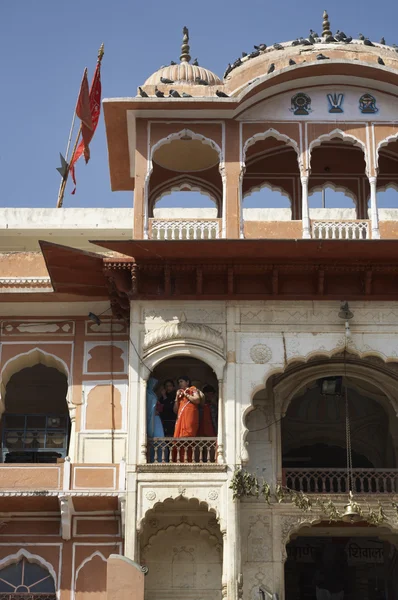 Indická žena v Hindu Temple — Stock fotografie